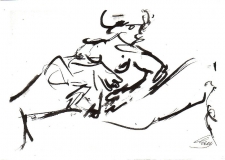 C. M. Barabbas, Nude 1, Tusche auf Papier, 15x21 cm, 2007/08