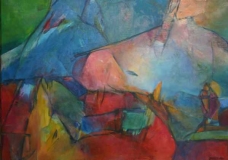 o.T., Eitemera/Öl auf Leinwand, 50x70cm, 1965-66